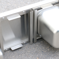 حامل أواني GN جداري من الفولاذ المقاوم للصدأ، رف صلب للمطابخ التجارية