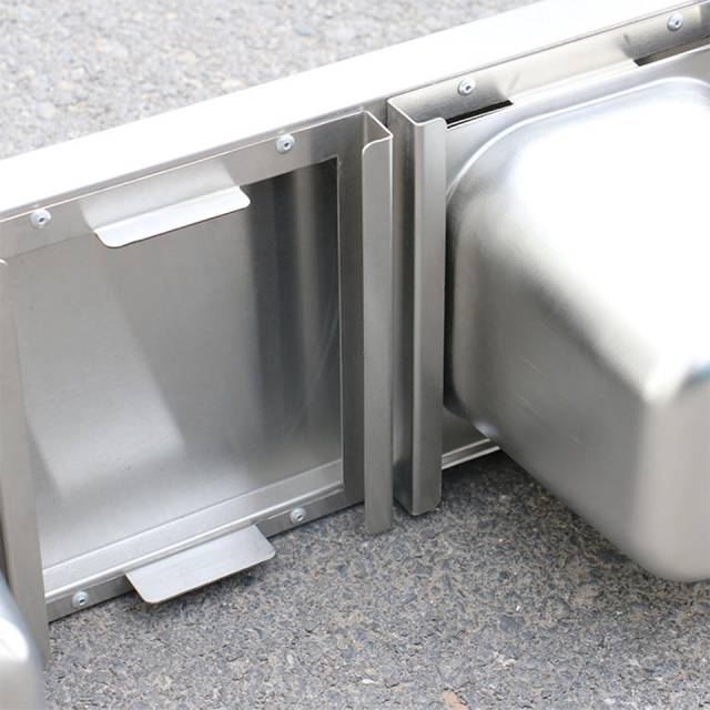 حامل أواني GN جداري من الفولاذ المقاوم للصدأ، رف صلب للمطابخ التجارية