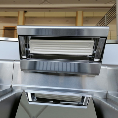 Aquecedor elétrico para frituras com lâmpadas duplas, ideal para lanchonetes e bares de fast food.