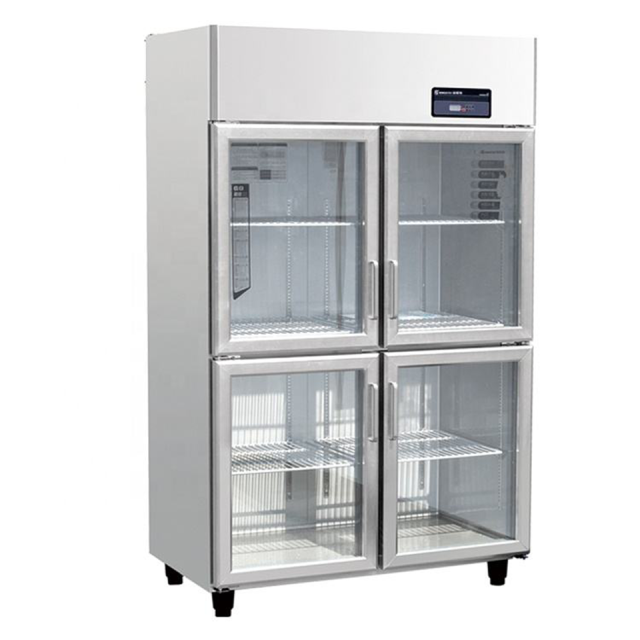 Refrigerador-congelador vertical de 4 puertas de gran capacidad para restaurantes y servicios de alimentación