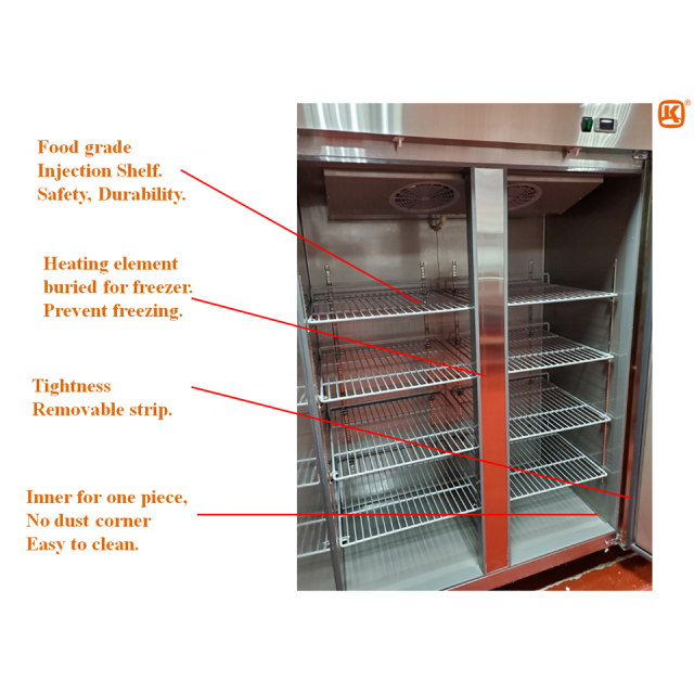 Refrigerador vertical comercial ARX2 de 1015 litros com duas portas para uso em restaurantes e cozinhas.