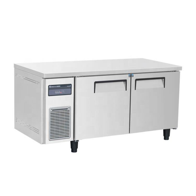 Refrigerador/Congelador Vertical Comercial de Duas Portas 348L para Cozinha de Restaurante