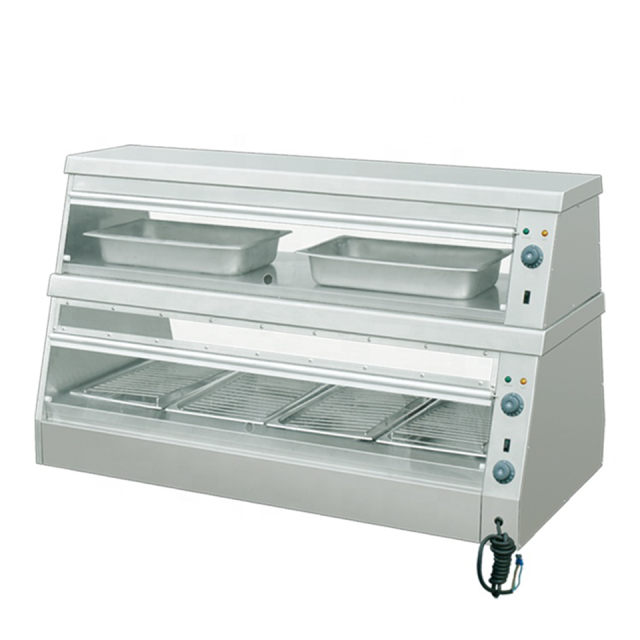 Commercial Food Display Warmer E-BWG-6P-B Two Level for Restaurant and Bakery Use