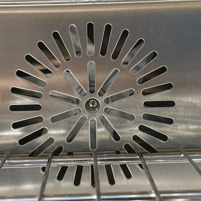 Carrinho térmico comercial para aquecimento de alimentos, armário móvel com aquecimento elétrico para serviços de catering.