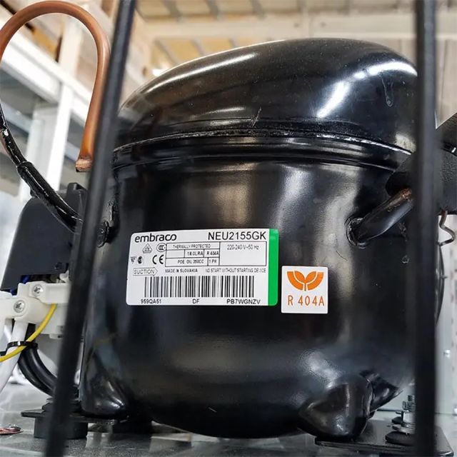 Mostrador refrigerado comercial de 2 puertas para uso en restaurantes con refrigeración estática