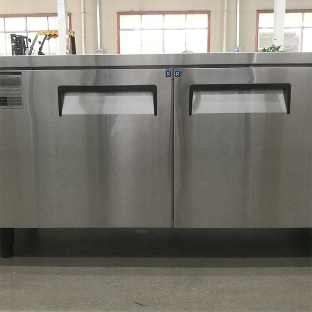 Mostrador refrigerado comercial de 2 puertas para uso en restaurantes con refrigeración estática