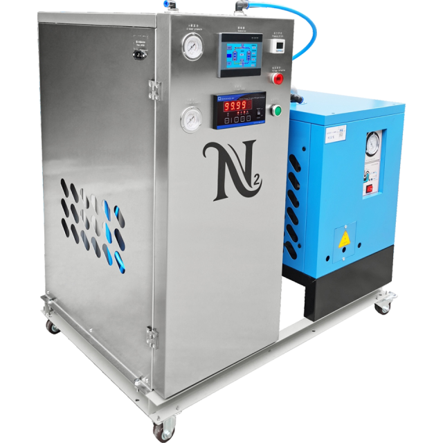 Gerador de nitrogênio de pequeno porte da série EBD, 3-12 Nm³/h, grau alimentício, para uso no local.