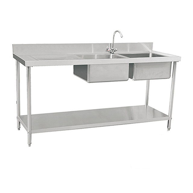 ZZZSSY Double-Bowl Kitchen Sink  for Commercial Kitchens and Restaurants