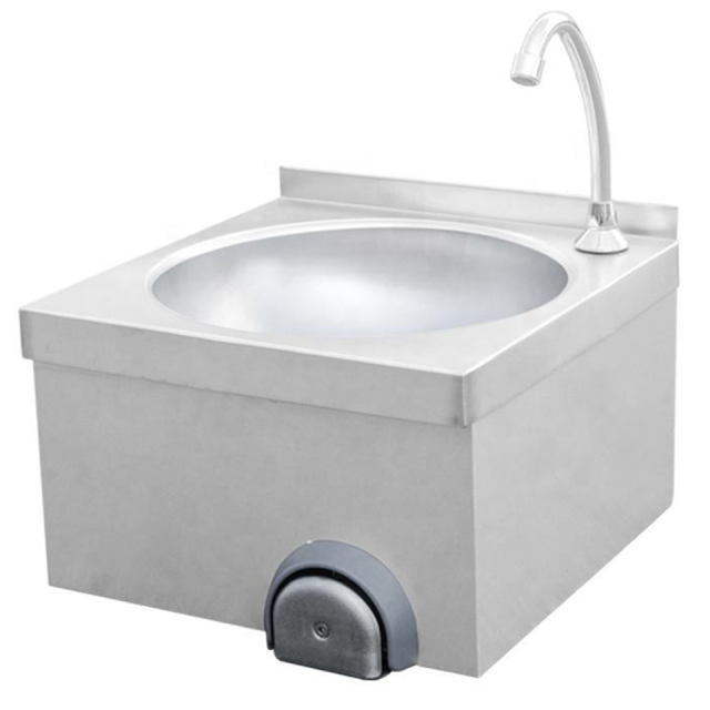GQX-3 Knee-Operated Commercial Stainless Steel Sink Hands-Free Design