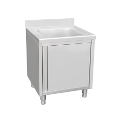 DSGSDXSC-7070 European-Style Single Sink with Cabinet for Commercial Kitchens