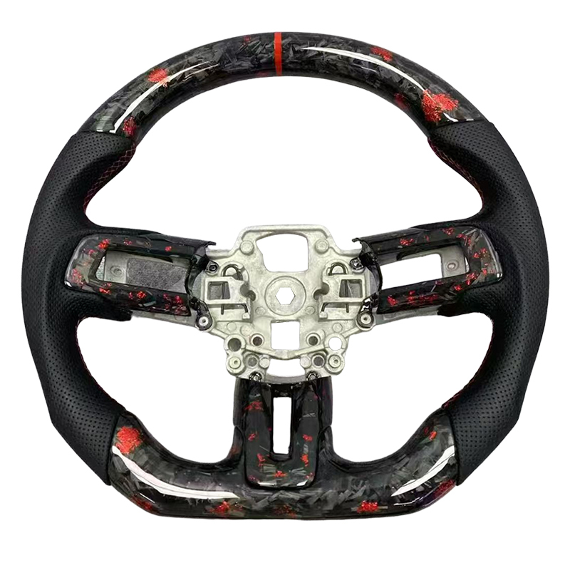 Ford Mustang  100% Carbon Fiber Steering Wheel  Nappa Leather Colorful Design