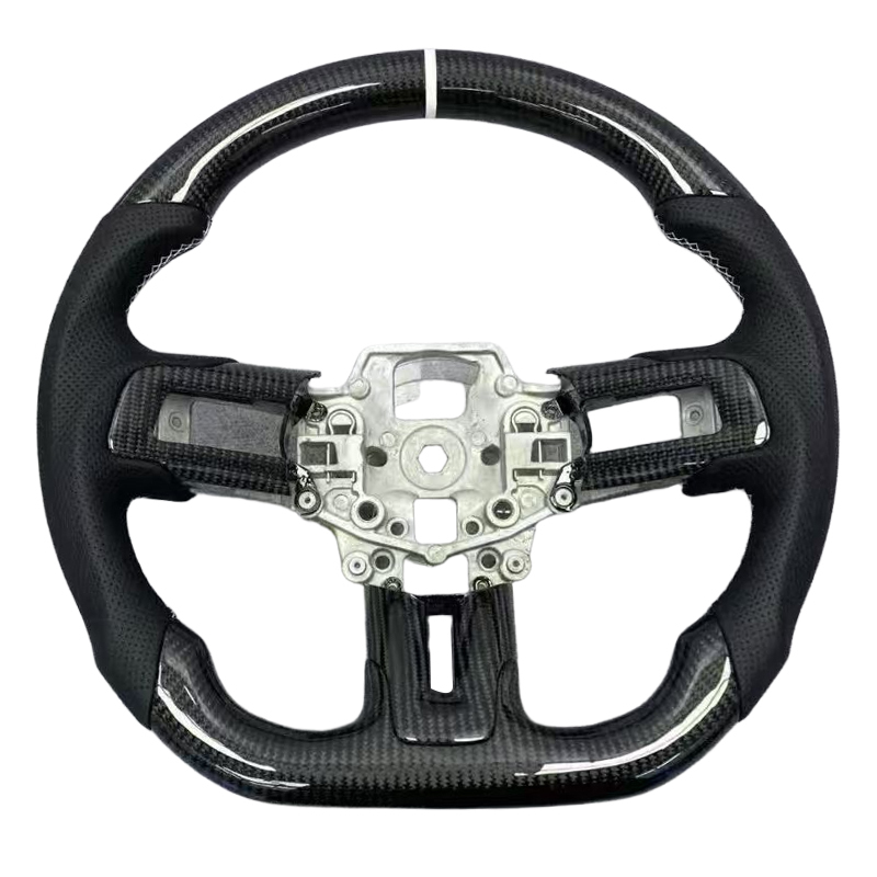 Ford Mustang  100% Carbon Fiber Steering Wheel  Nappa Leather Colorful Design