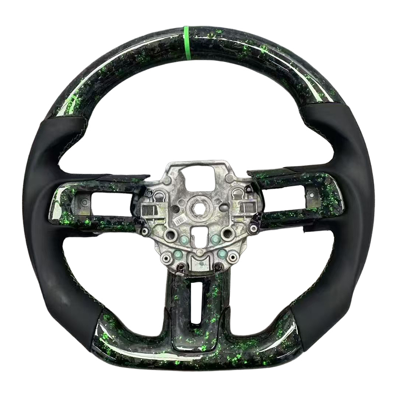 Ford Mustang  100% Carbon Fiber Steering Wheel  Nappa Leather Colorful Design