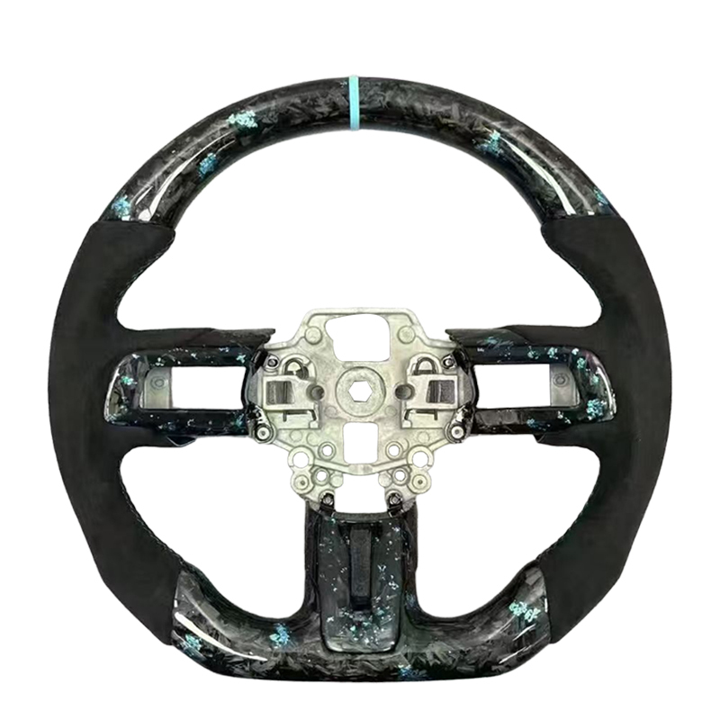 Ford Mustang  100% Carbon Fiber Steering Wheel  Nappa Leather Colorful Design