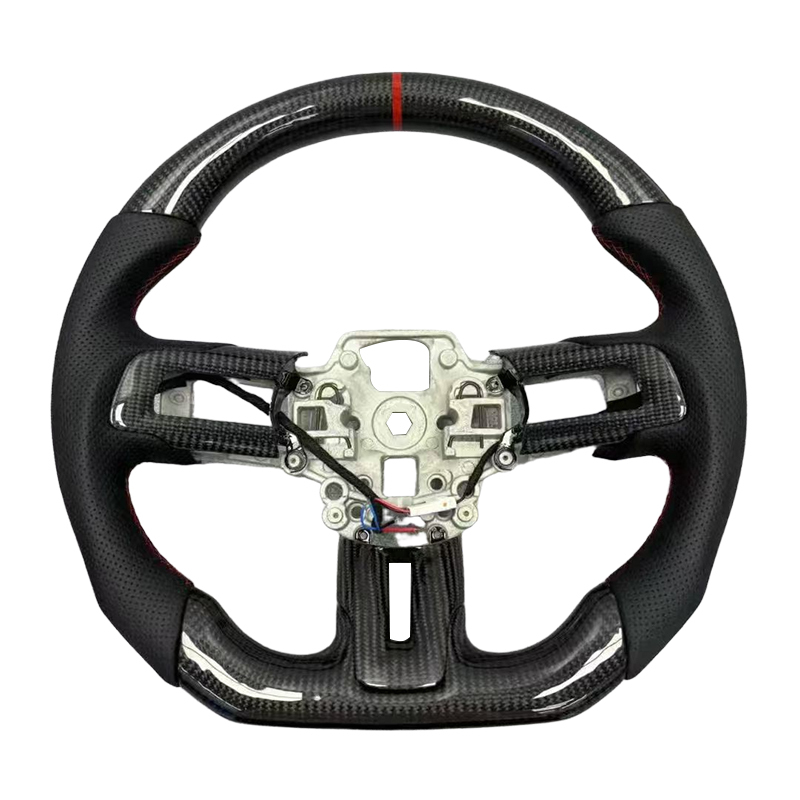 Ford Mustang  100% Carbon Fiber Steering Wheel  Nappa Leather Colorful Design