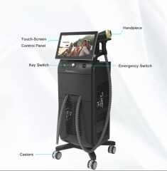 Three wavelength 808nm 755nm 1064nm diode laser machine