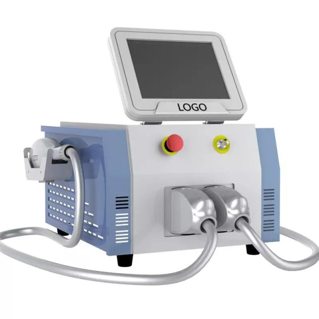 Two in one IPL SHR and nd yag laser beauty machine