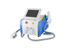 Two in one IPL SHR and nd yag laser beauty machine