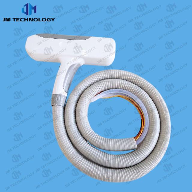 White Grey nd yag laser hand piece for q swtich nd yag laser tatoto removal machine with lens 1064nm 532nm 1320nm,Weifang JM Electronics Co., Ltd,Q swtich nd yag laser hand piece for tattoo removal laser machine