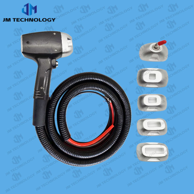 808nm 755nm 1064nm 940nm diode laser hand piece with 5 spot size tips for Aesthetic laser hair removal equipment,Weifang JM Electronics Co., Ltd,808nm 755nm 1064nm 940nm diode laser hand piece with 5 spot size tips for Aesthetic laser hair removal equipment
