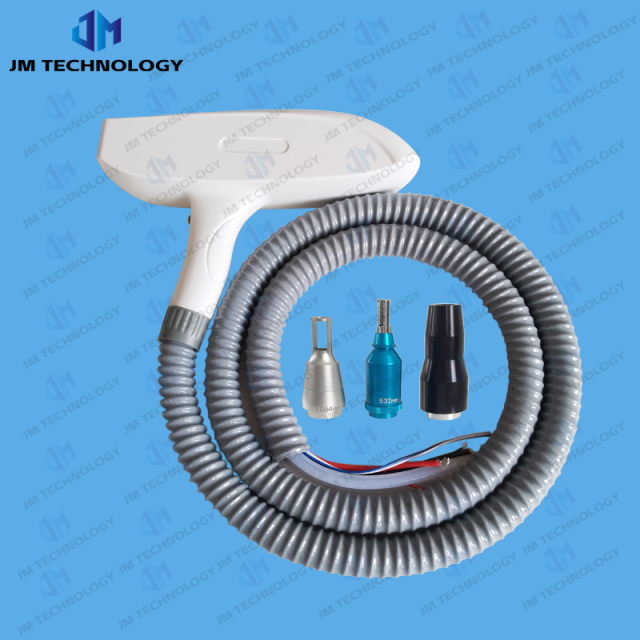 White nd yag laser hand piece for q switch nd yag laser tattoo removal machine with laser lens 1064nm 532nm 1320nm,Weifang JM Electronics Co., Ltd,White nd yag laser hand piece for q switch nd yag laser tattoo removal machine with laser lens 1064nm 532nm 1320nm