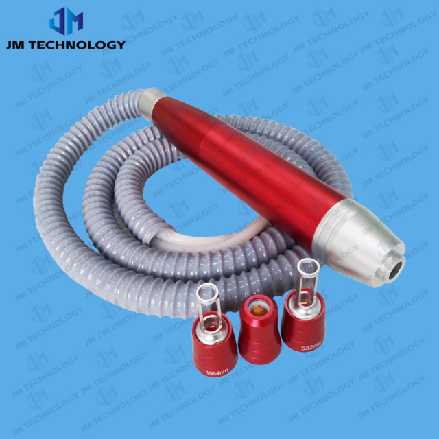 Metal red pico laser hand piece for q switch nd yag laser tattoo removal machine with laser lens 1064nm 532nm 1320nm,Weifang JM Electronics Co., Ltd,Metal red pico laser hand piece for q switch nd yag laser tattoo removal machine with laser lens 1064nm 532nm 1320nm