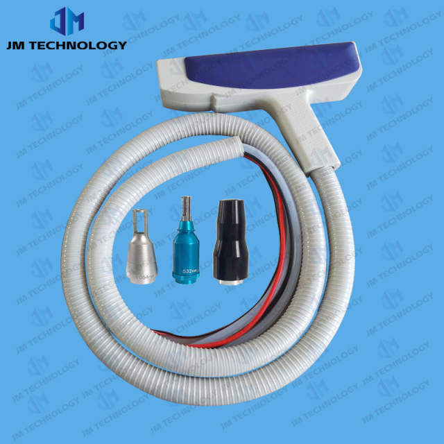 Blue Nd Yag laser hand piece for q switch nd yag laser tattoo removal machine with laser lens 1064nm 532nm 1320nm,Weifang JM Electronics Co., Ltd,Blue Nd Yag laser hand piece for q switch nd yag laser tattoo removal machine with laser lens 1064nm 532nm 1320nm