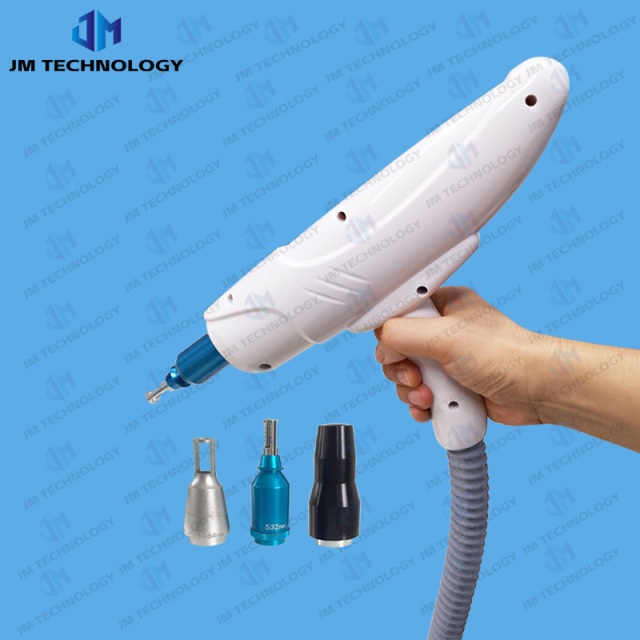 White nd yag laser hand piece for q switch nd yag laser tattoo removal machine with laser lens 1064nm 532nm 1320nm,Weifang JM Electronics Co., Ltd,White nd yag laser hand piece for q switch nd yag laser tattoo removal machine with laser lens 1064nm 532nm 1320nm
