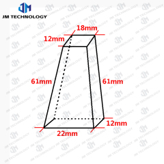 61x22x(12)x18mm prism crystal for 808nm 755nm 1064nm 940nm laser hair removal equipment,Weifang JM Electronics Co., Ltd,61x22x(12)x18mm prism crystal for 808nm 755nm 1064nm 940nm laser hair removal equipment