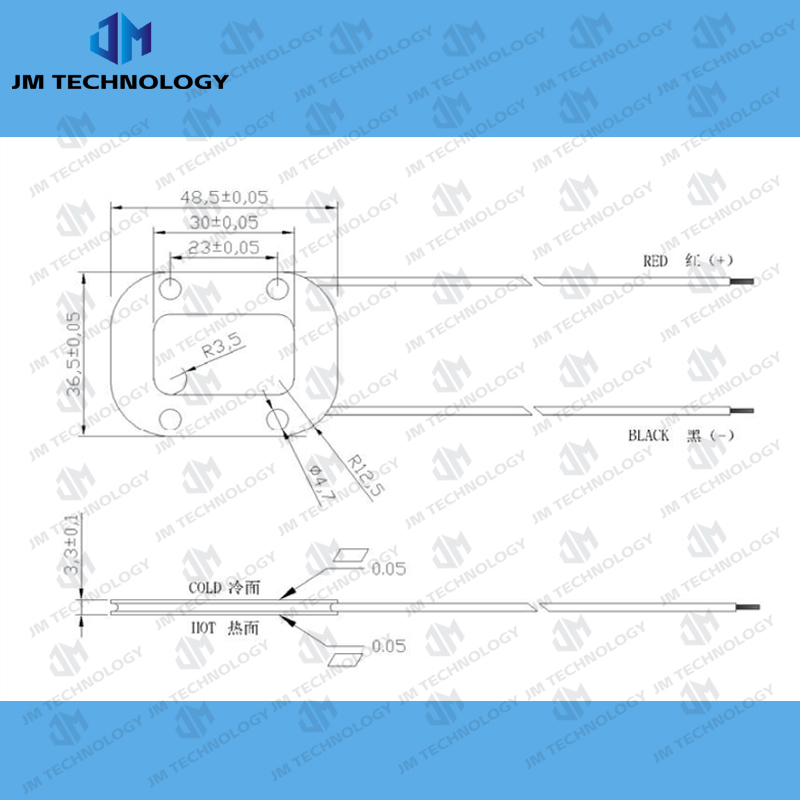 TES1-11705 Peltier module cooling plate for 808nm 755nm 1064nm 940nm diode laser hair removal hand piece,Weifang JM Electronics Co., Ltd,TES1-11705 Peltier module cooling plate for 808nm 755nm 1064nm 940nm diode laser hair removal hand piece