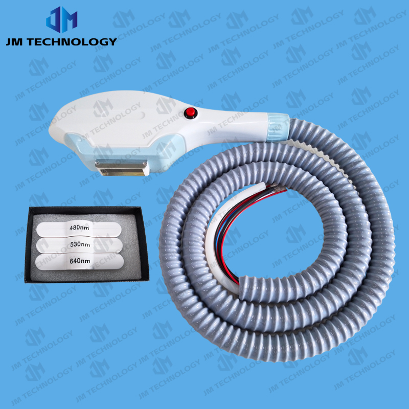 IPL Hand piece 15x50mm with 480nm 530nm 640nm filter for hair removal and skin rejuvenation,Weifang JM Electronics Co., Ltd,IPL Hand piece 15x50mm with 480nm 530nm 640nm filter for hair removal and skin rejuvenation