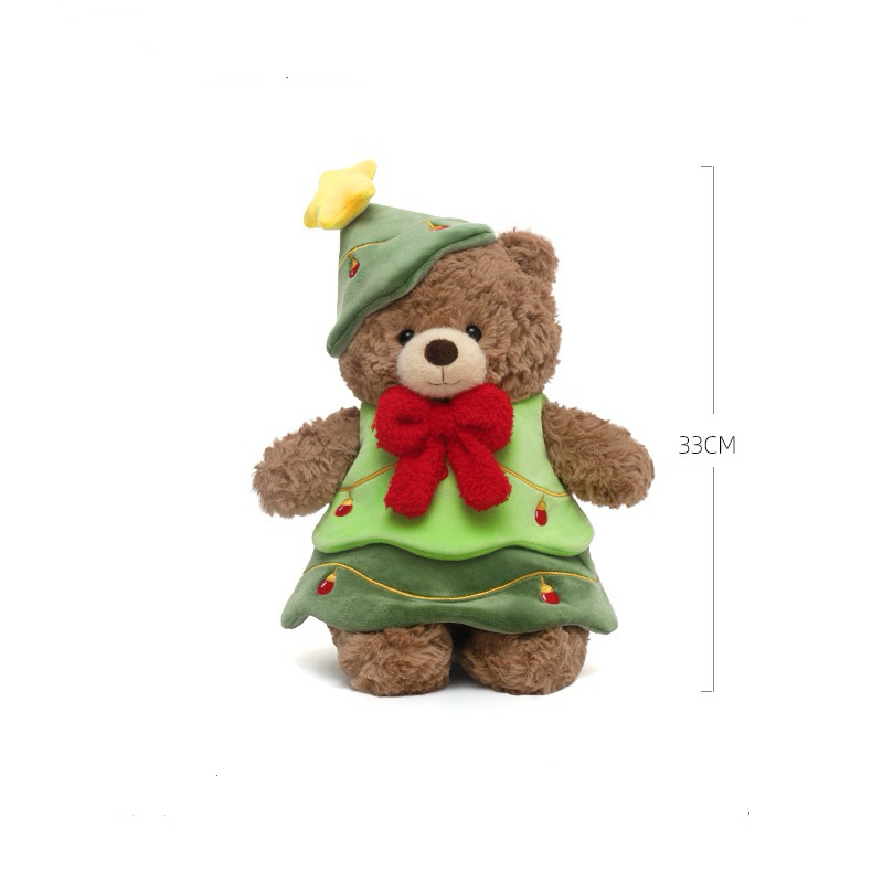 Christmas Teddy Bear Plush Toy - Adorable Stuffed Animal for Girls, Perfect Holiday & Birthday Gift
