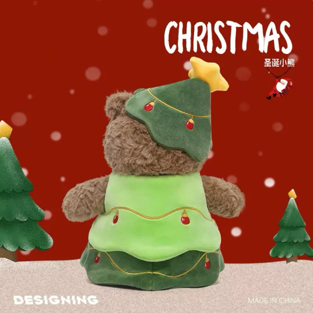 Christmas Teddy Bear Plush Toy - Adorable Stuffed Animal for Girls, Perfect Holiday & Birthday Gift