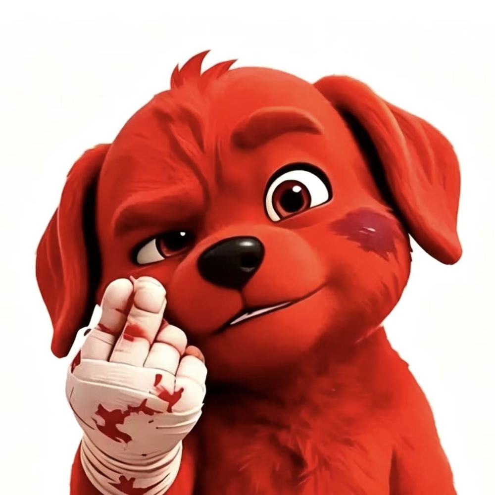 Red Injured Puppy Car Stickers | Cute & Sassy Damaged Dog Decals for Car Window