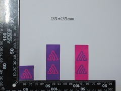 Custom Triangular Logo Center-Folded Woven Label (25x25mm - Bold Contrast Color Reference Design)