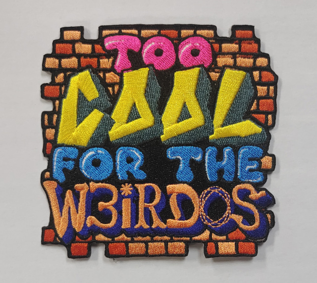 Custom "Too Cool For The Birds" Full Coverage Embroidery Patch (Reference Design)