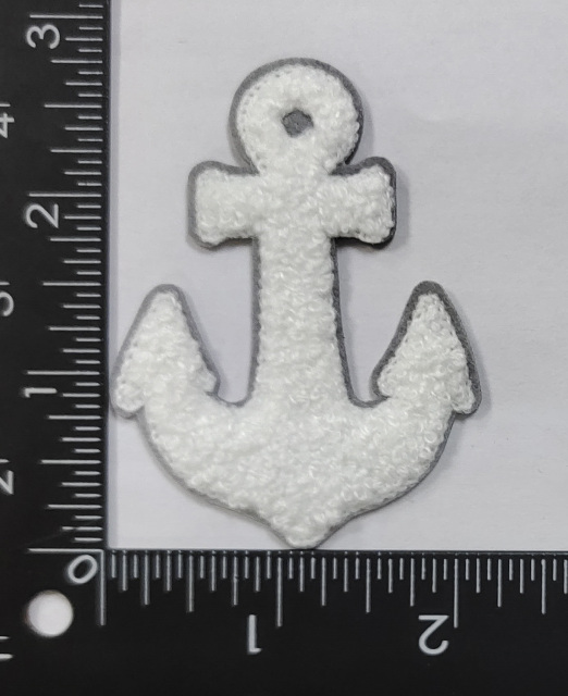 Custom Chenille Anchor Patch with Iron On or Velcro