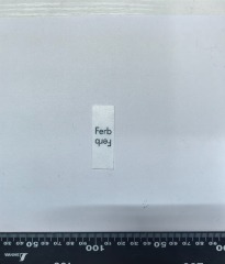 Custom "Ferb" Vertical Printed Satin Label (Reference Design)