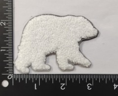 Custom Chenille Bear Patch Embroidered Iron On Velcro