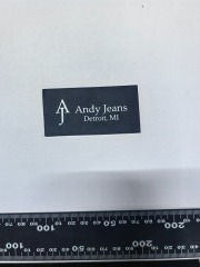 Custom Andy Jeans Detroit MI Sublimation Heat-Transfer Printed Label (Polyester Twill - Reference Design)