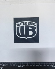 Custom Water Bros Shield Logo Sublimation Printed Label (Polyester Twill - Premium Reference Design)