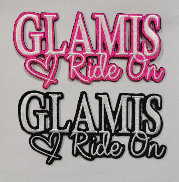 Custom Embroidery Patches Ride On Text Iron On Patch