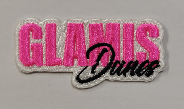 Custom Embroidered Patches Pink Script Wholesale Patch