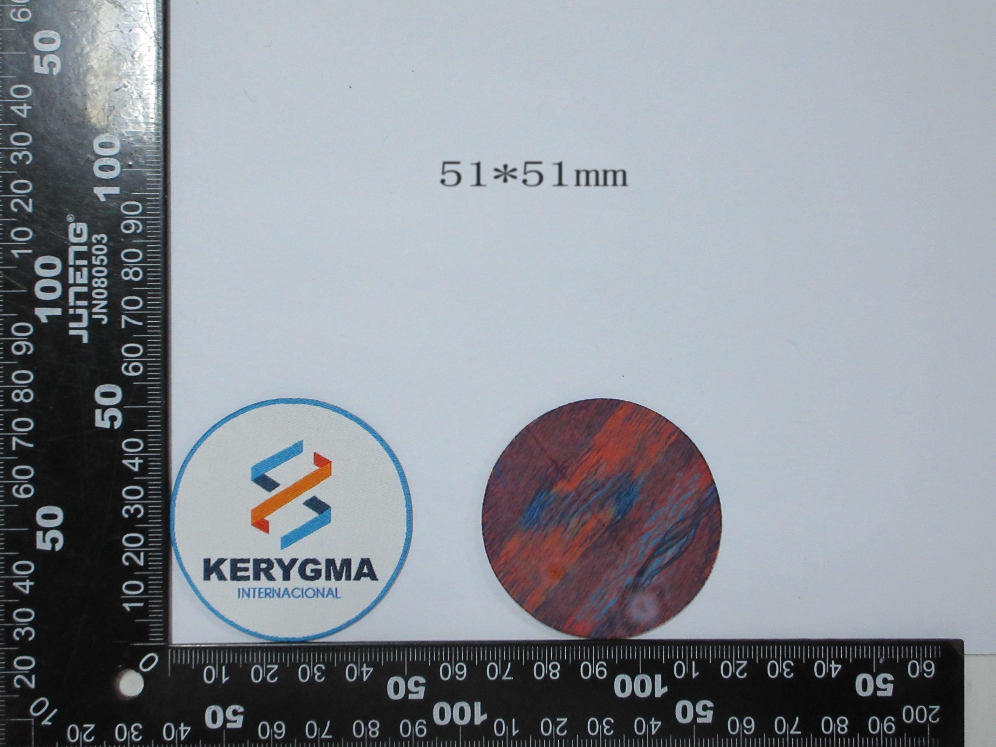 Custom Round Kerygma Internacional Woven Patch (51x51mm - Reference Design)