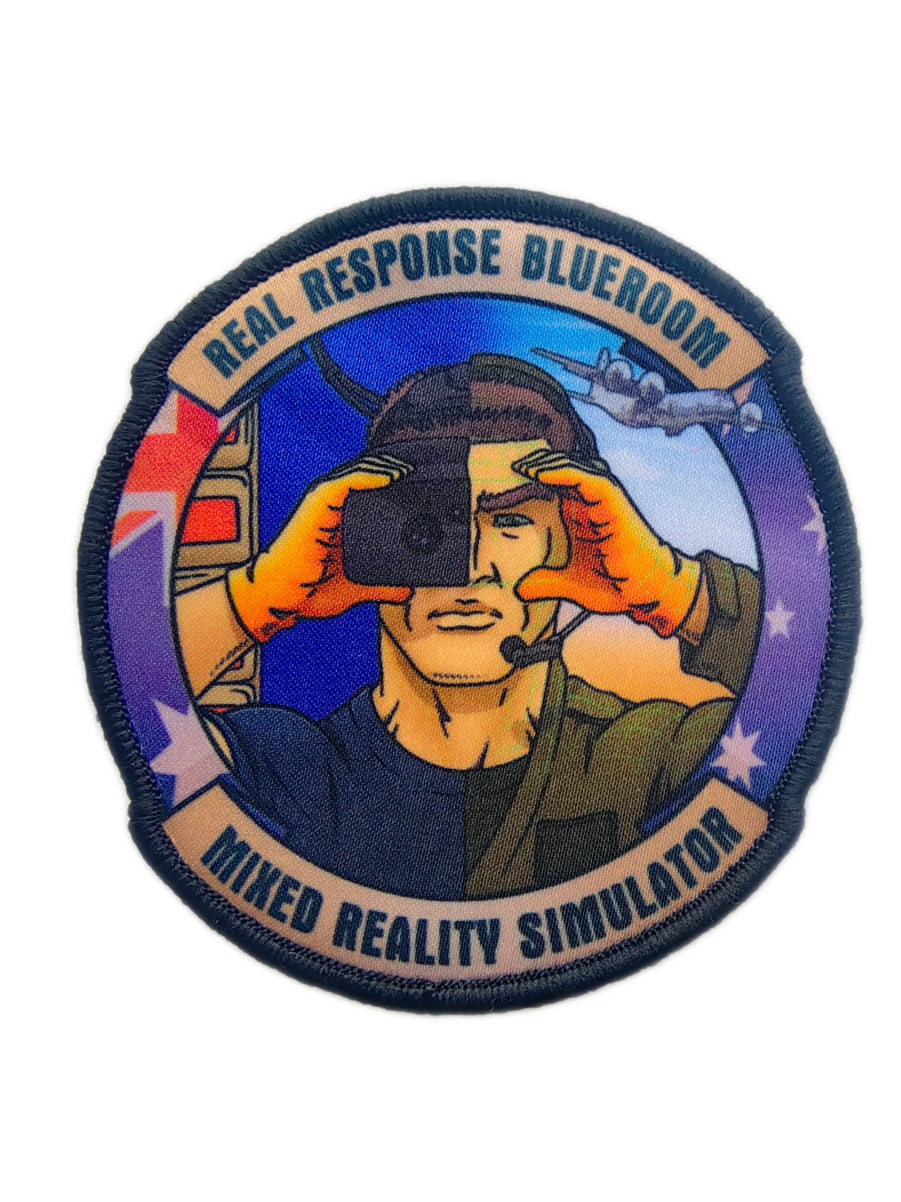 "Real Response Blueroom" Mixed Reality Simulator Printed Patch-Front Side