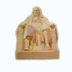 Classic Statue Woven Patch – 36mm×45mm Art-Inspired Design for Heritage & Art Apparel
