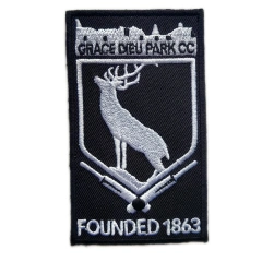 Grace Dieu Park Cricket Club "Founded 1863" Club Crest Embroidered Patch-Front Side