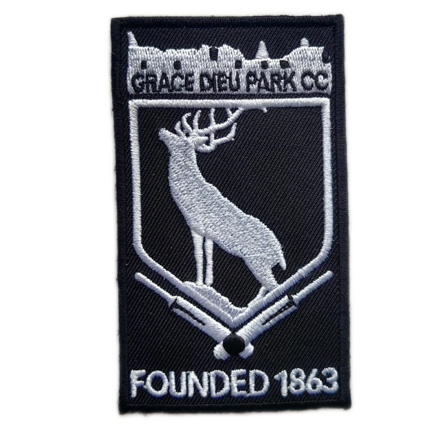 Grace Dieu Park Cricket Club "Founded 1863" Club Crest Embroidered Patch-Front Side