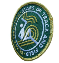 Official Belle and Sebastian "Stars of Track and Field" Patch 3.3" | Gold Metallic Thread-Right Side