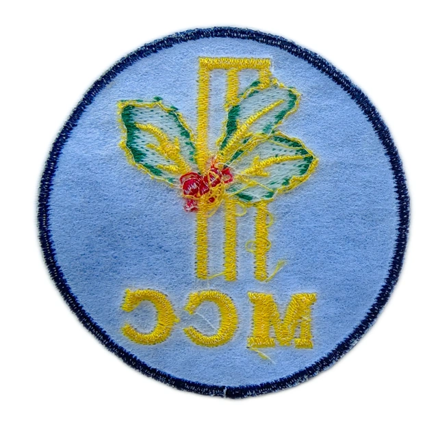 Official Marylebone Cricket Club (MCC) Logo Embroidered Patch (2.64" Round)-Back Side